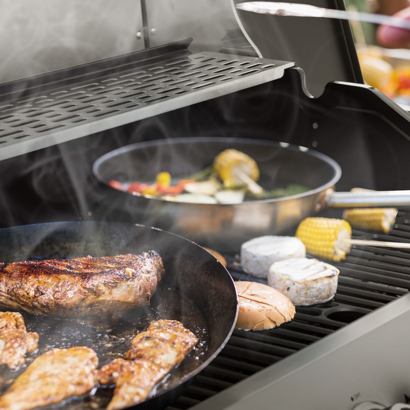 Royal Gourmet 6-Burner Gas Grill with Sear Burner ,Side Burner,and cover ,Silver