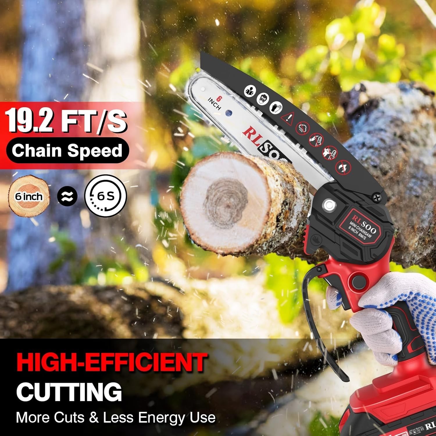 Lightweight 6-Inch Mini Chainsaw – Effortless Tree Trimming & Household Projects