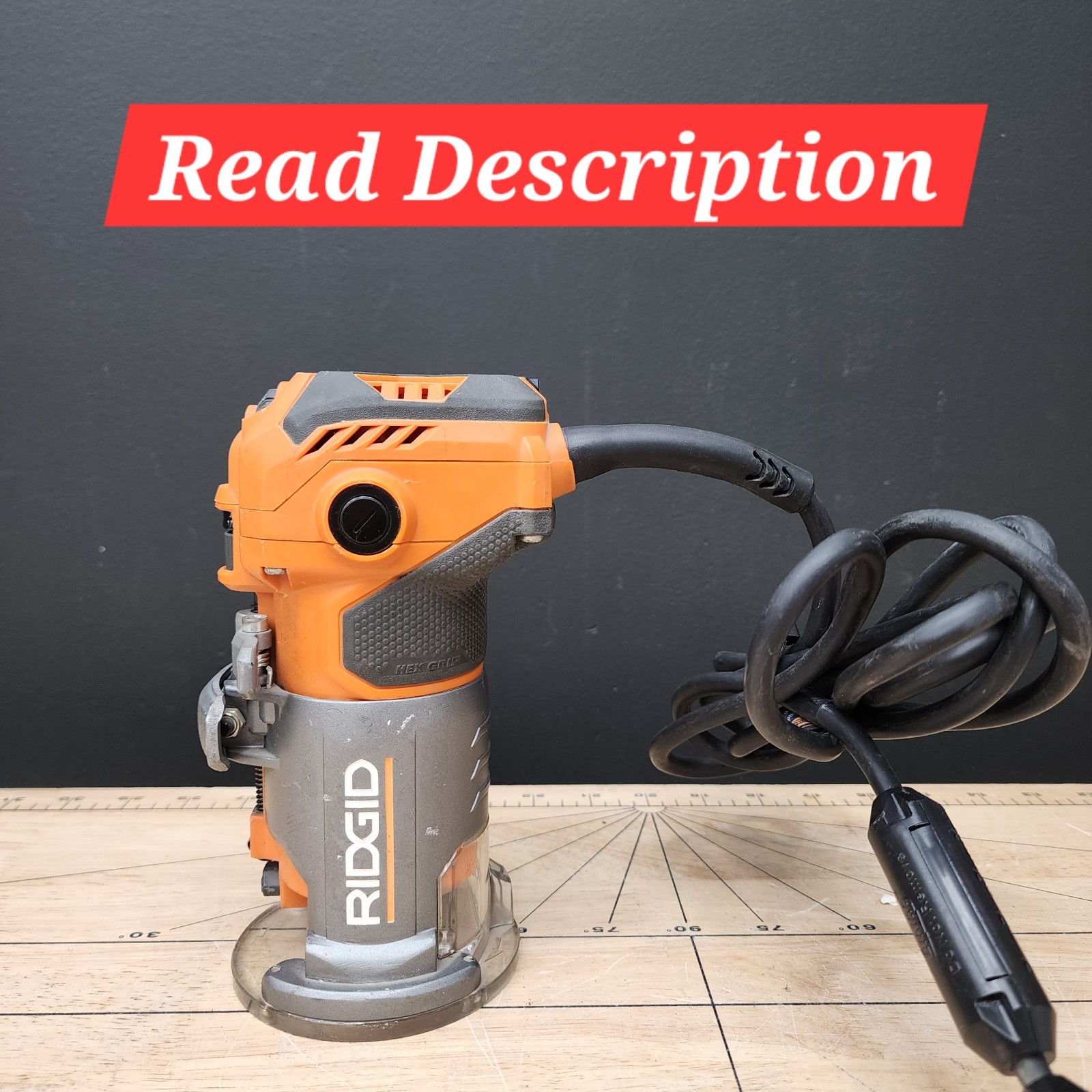 READ DESCRIPTION RIDGID 5.5 AMP Compact Fixed-Base Corded Router R24012