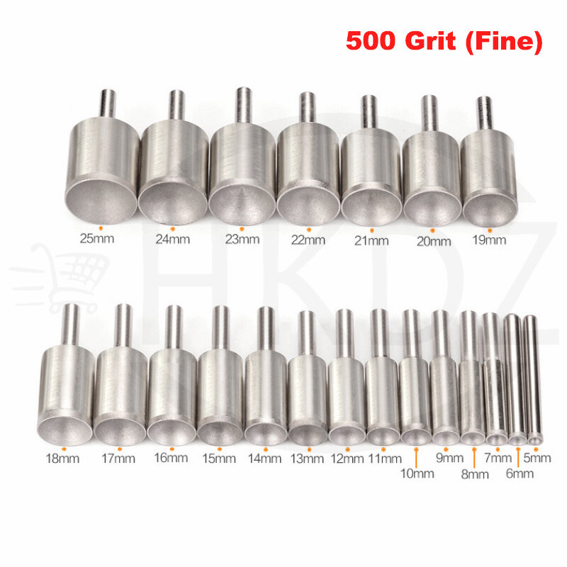 Diamond Burr Grinding Bit Burr Polishing Concave Bead Shaping Rotary Tool 3-25mm