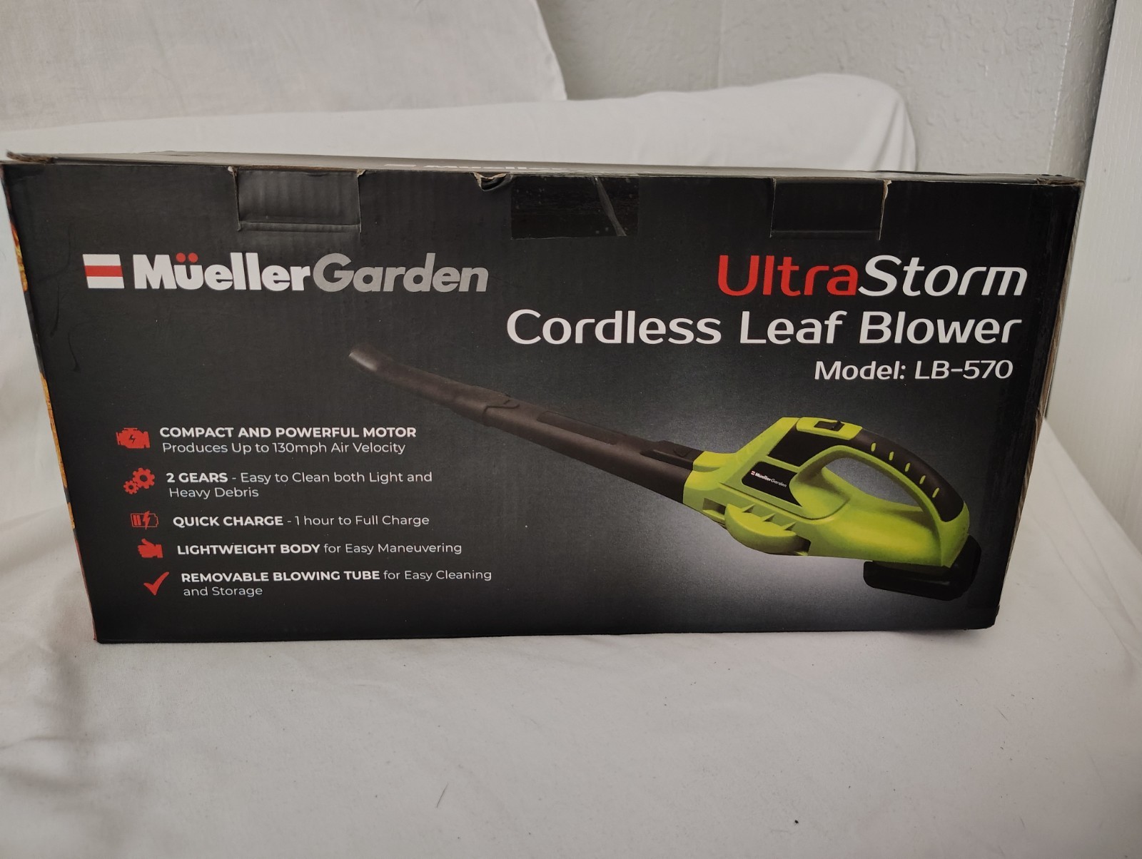 Mueller Ultra Cordless Leaf Blower, 140mph 20 V Powerful Motor, Electric Leaf Bl