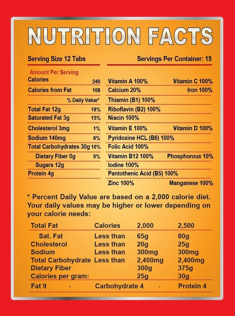 6 days Emergency Food tablet none-GMO gluten-free 25 years shelf-life Vanilla