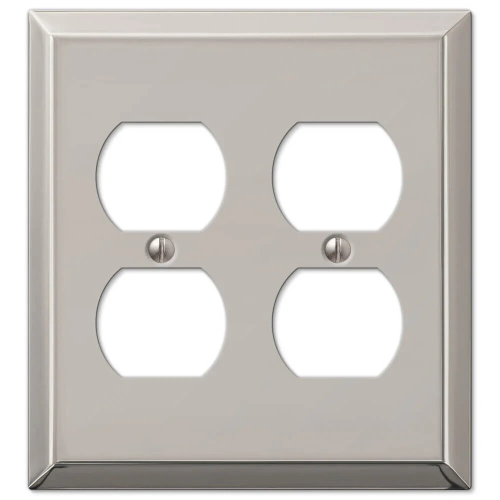 Electrical Switchplate Outlet Cover Century Brushed Nickel Single Double Triple