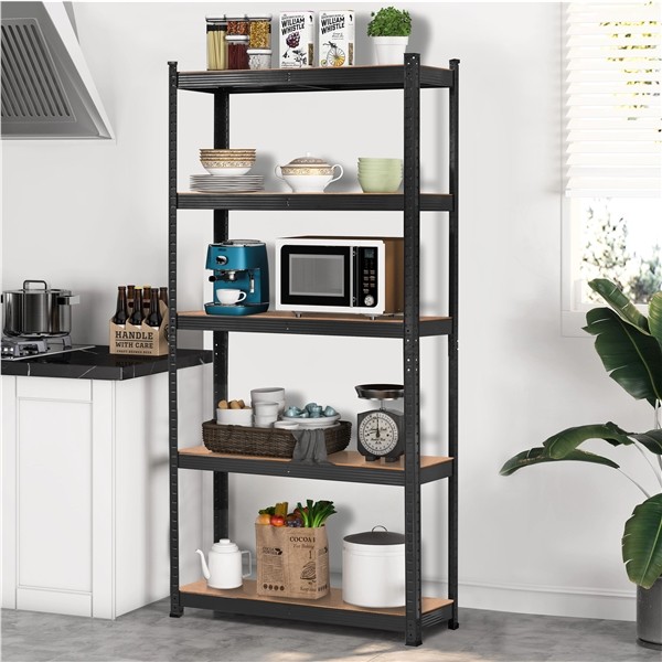 5-Tier Heavy Duty Metal Shelving Unit Garage Shelves Utility Rack Adjustable