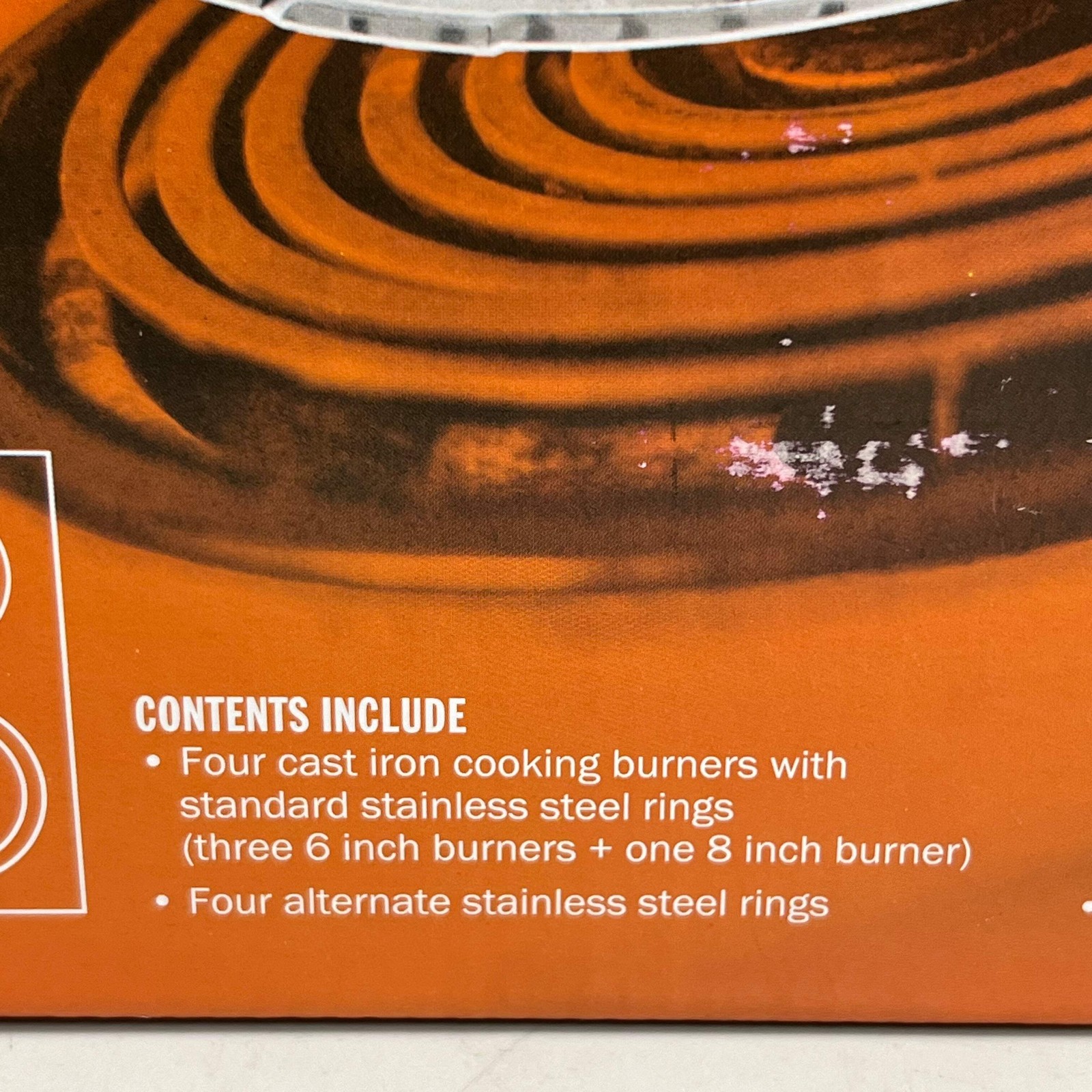 SMARTBURNER (4 PACK) Cast Iron Cooking Burners (3 x 6-inch burners and 1 x 8-inc