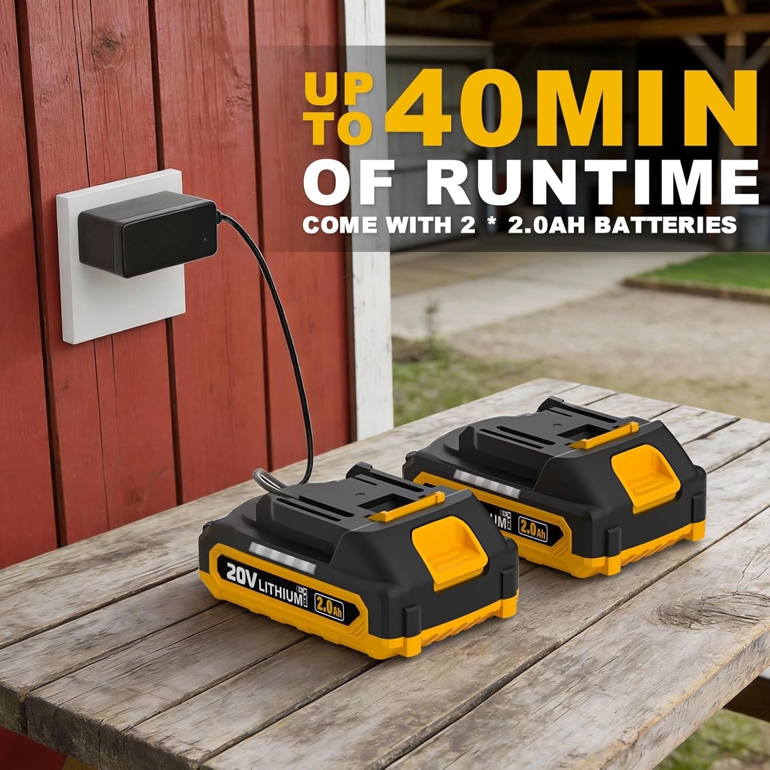 2-in-1 Cordless Leaf Blower & String Trimmer Kit 150 MPH 12 Inch, 2×2.0Ah