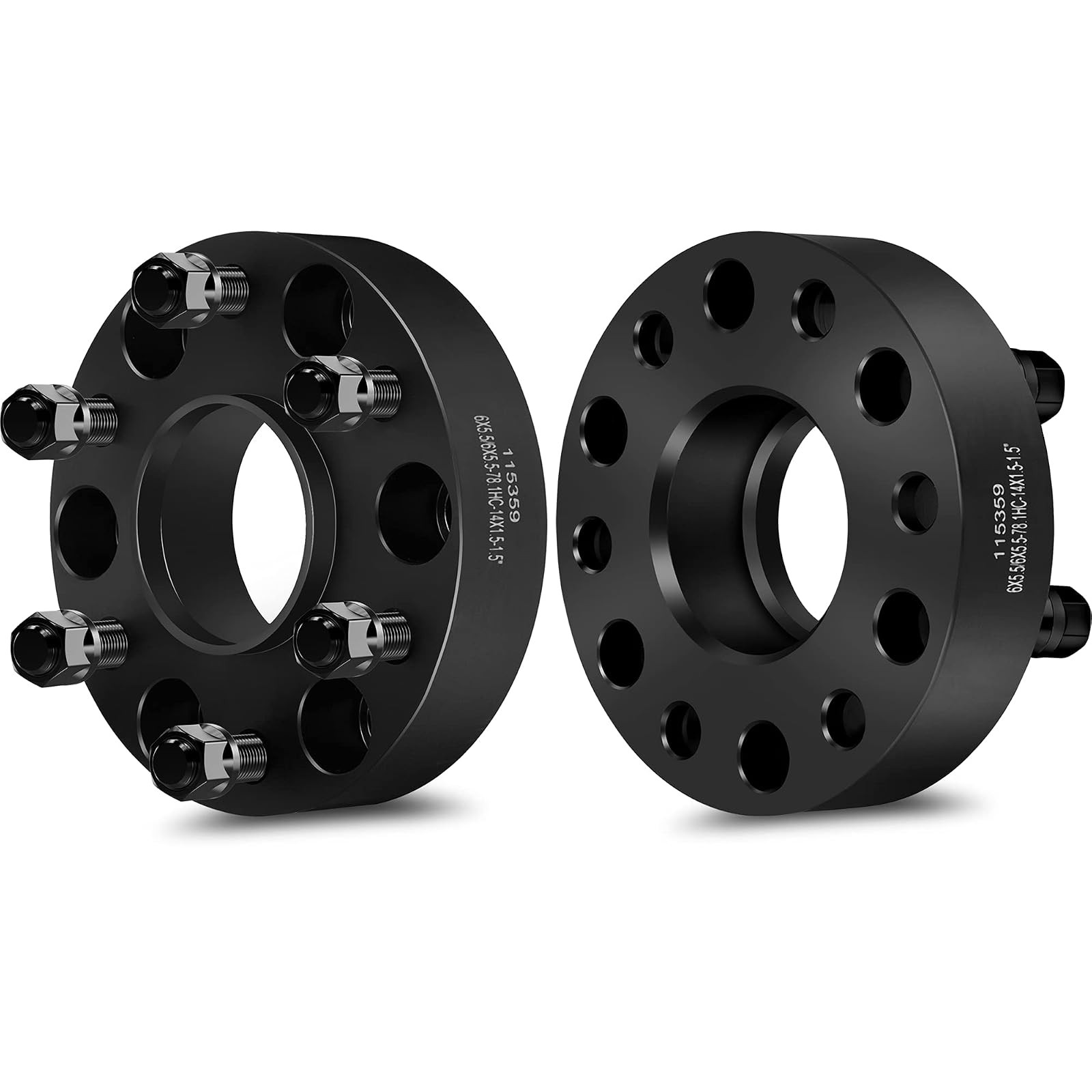 Pair 1.5 Inch 6 Lug Wheel Spacers