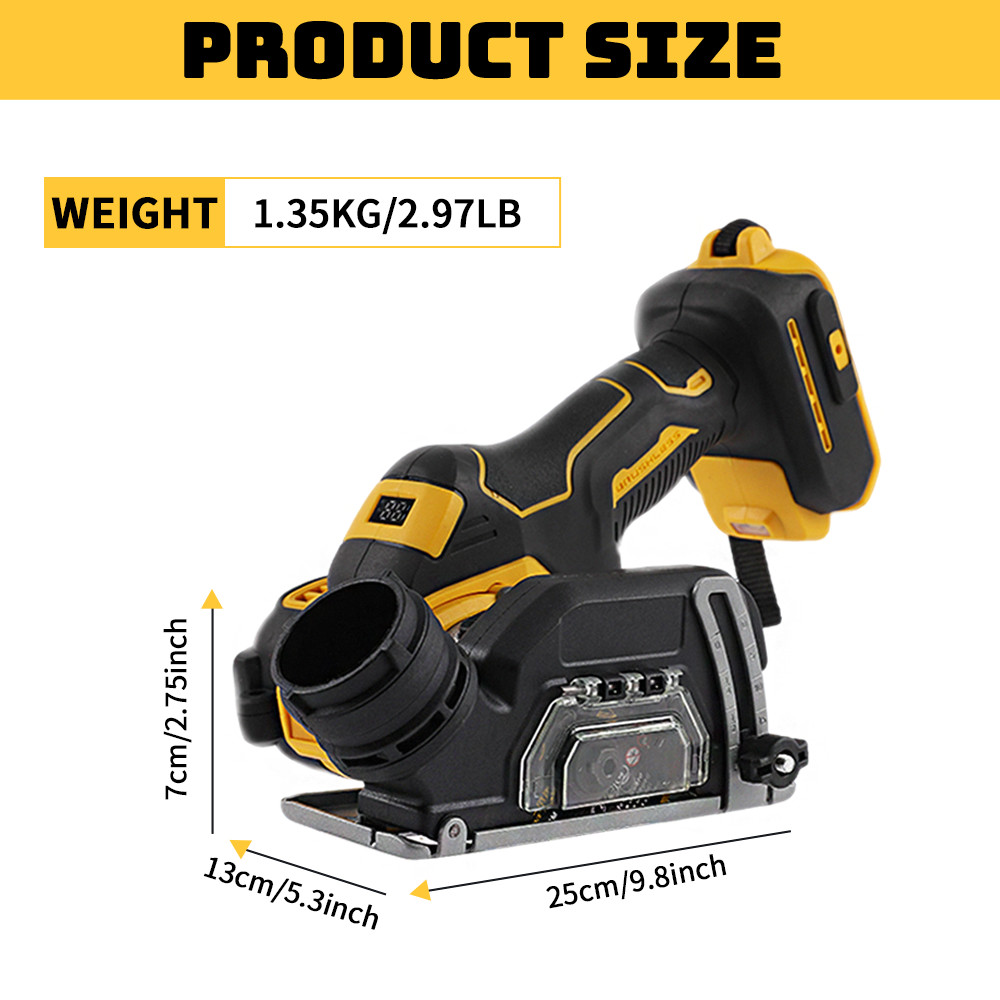 Compact 3″ Electric Circular Saw – Brushless Motor, Fits DEWALT 20V/18V