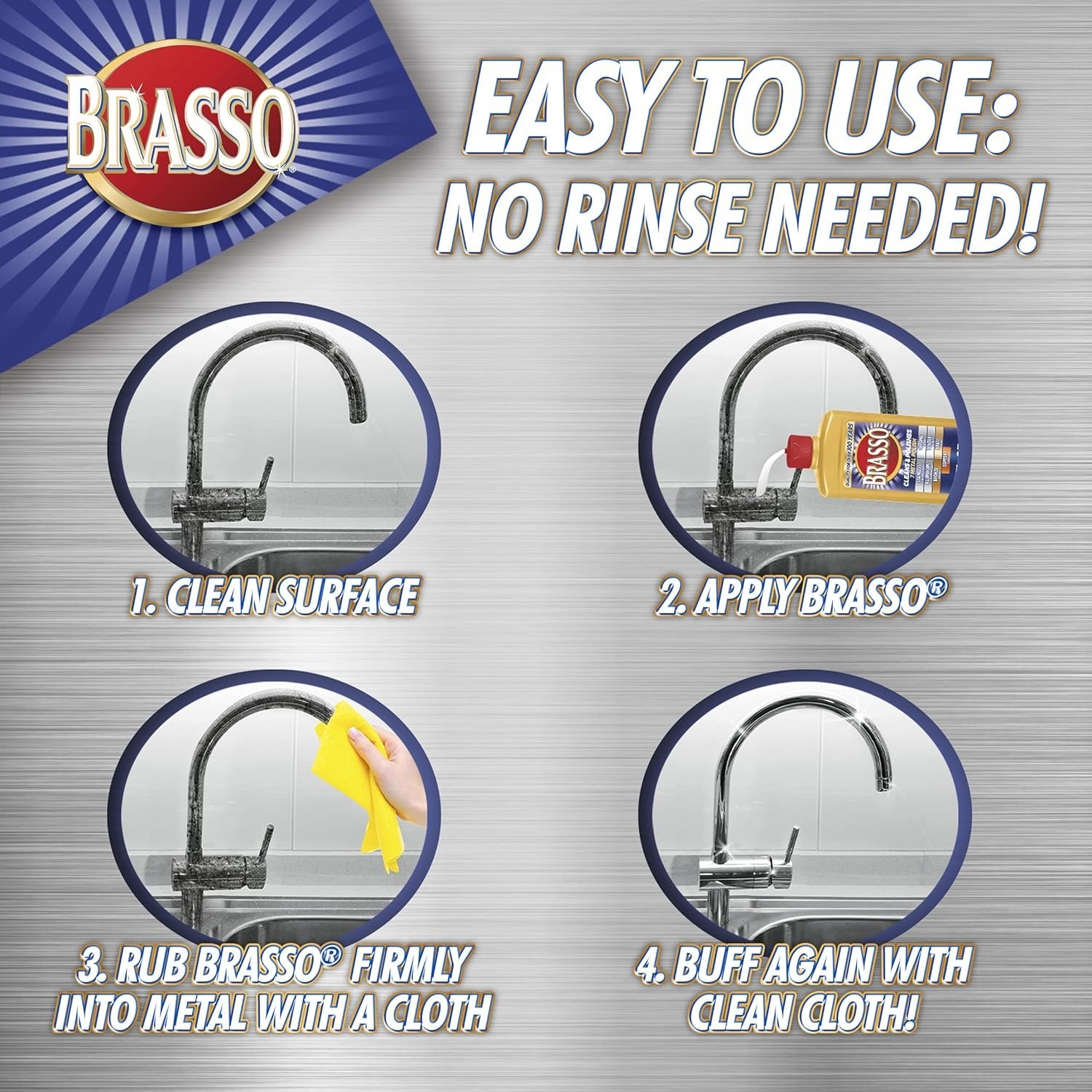 NEW Brasso-2660089334 Multi-Purpose Metal Polish, 8 oz(FAST SHIPPING)