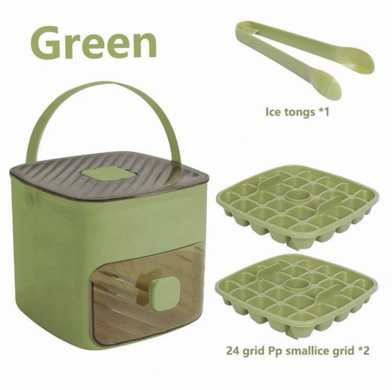 1pc Easy Release 48-Grid Ice Cube Tray One-Touch Ice Mold Storage Tray