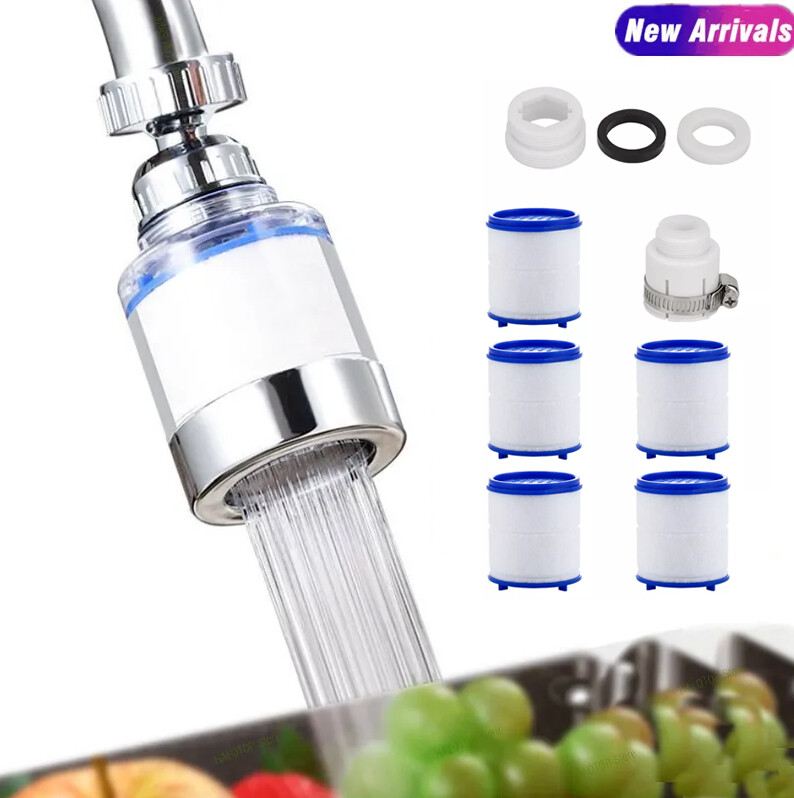2/4Set Faucet Water Filter Tap Filtration Kitchen Sink Mount Purifier 360°Rotate