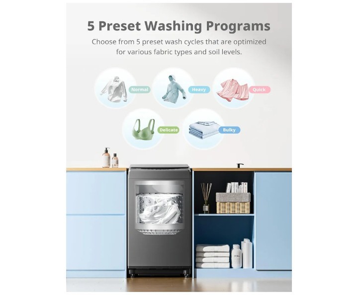 COMFEE’ 1.6 Cu.ft Portable Washing Machine, 11lbs Capacity Fully Automatic…