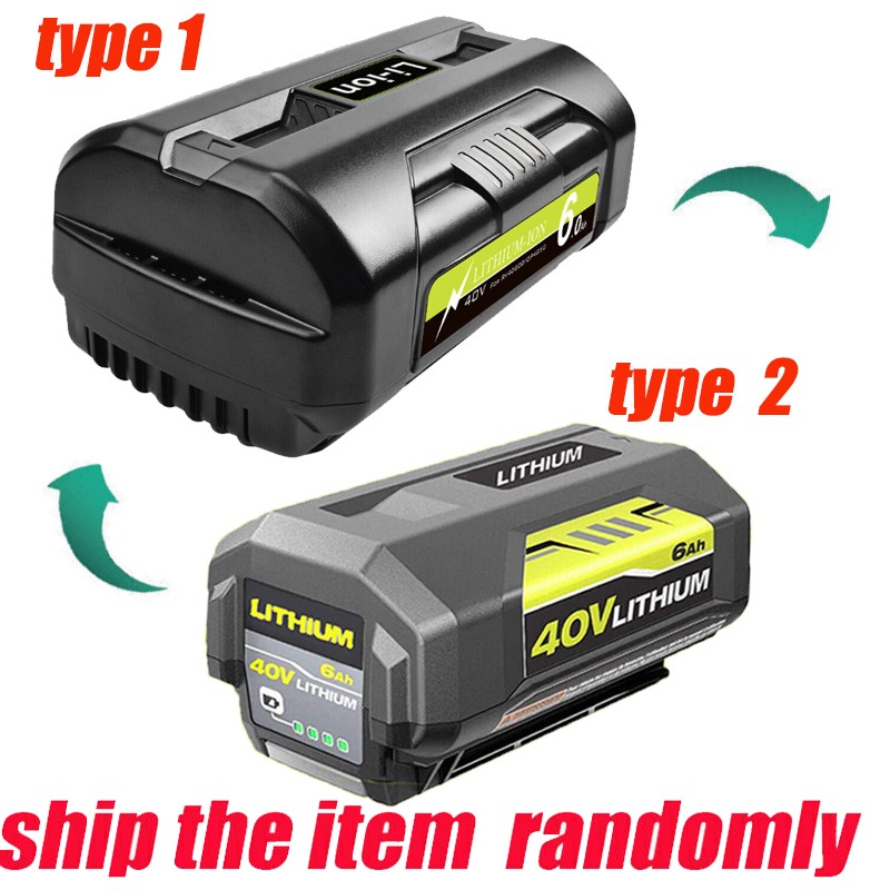 6.0Ah Battery For Ryobi 40 Volt Lithium OP4050 OP40602 OP4060 OP4030 Battery