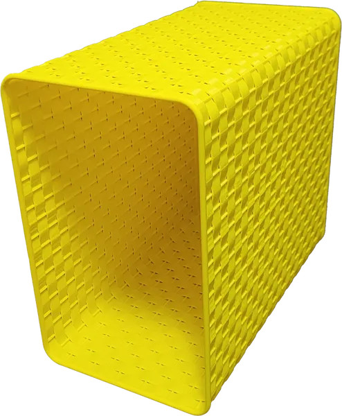 Sun Yellow Wicker Wastebasket/Stylish/Home Decor/Kids/Teens/Adults/Vibrant/Chic
