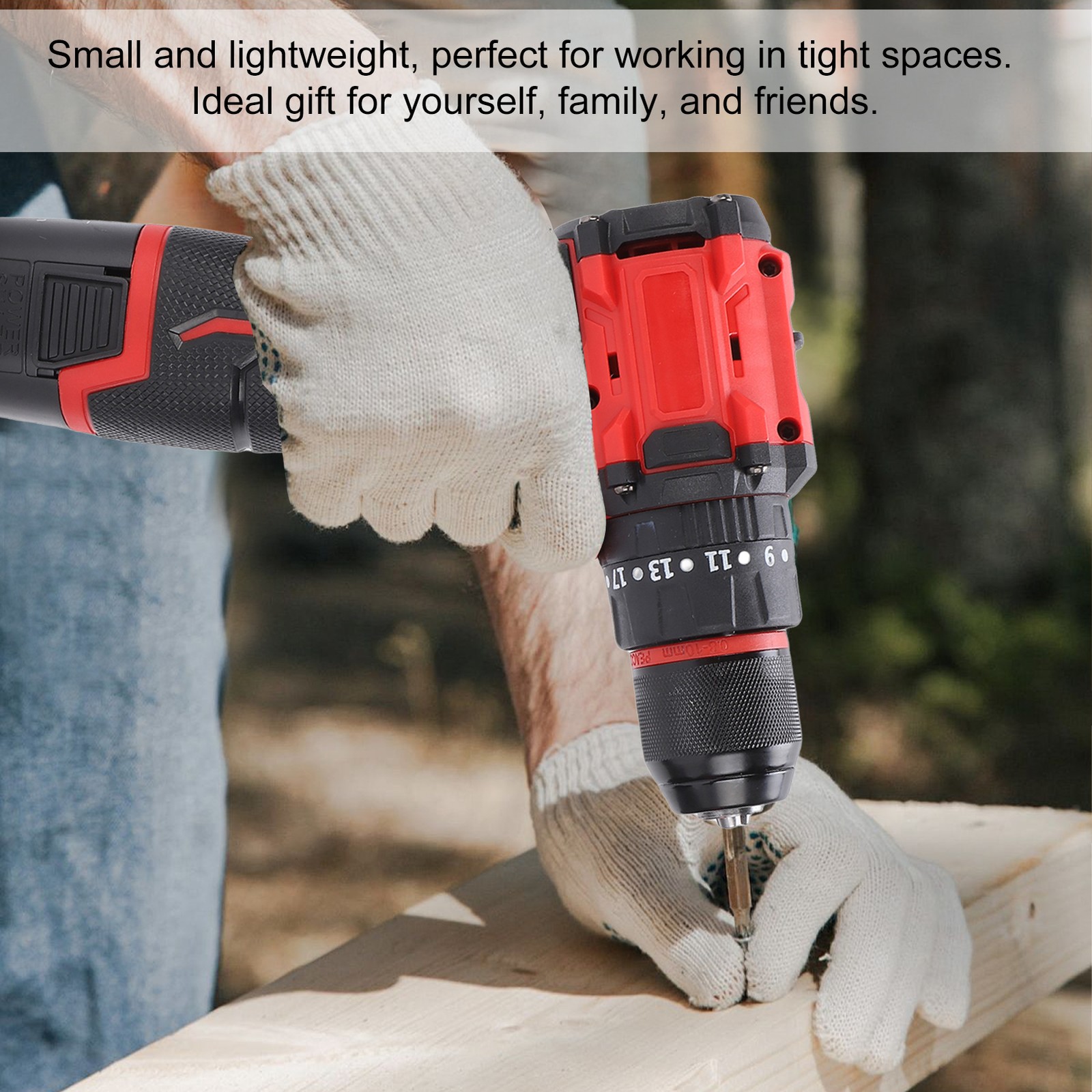 Cordless Drill Combo Kit with Brushless Drill Impact Driver 3Pcs 1300mAh Batteri