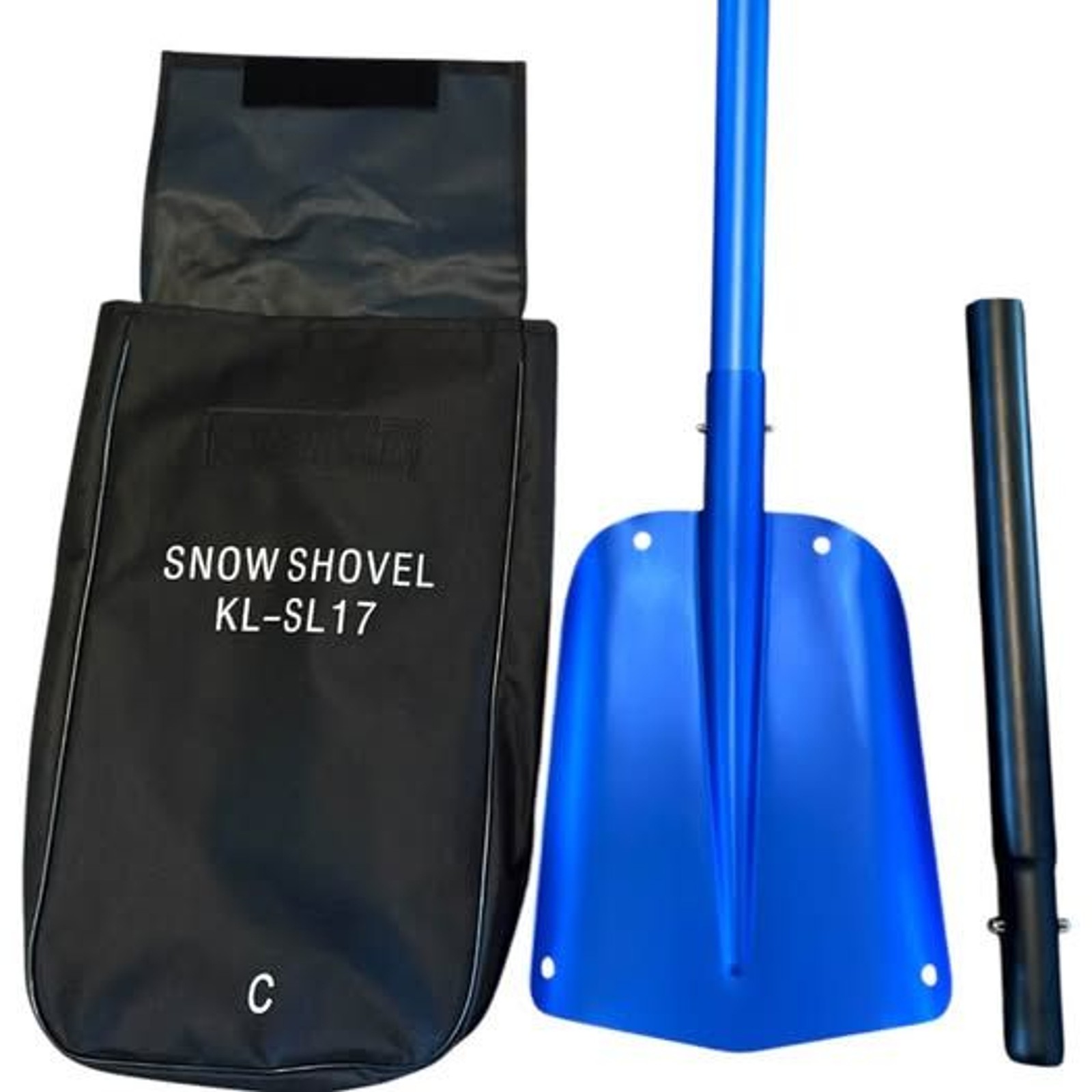 Portable Adjustable Blue Snow Shovel KL-SL17 with Carry Bag