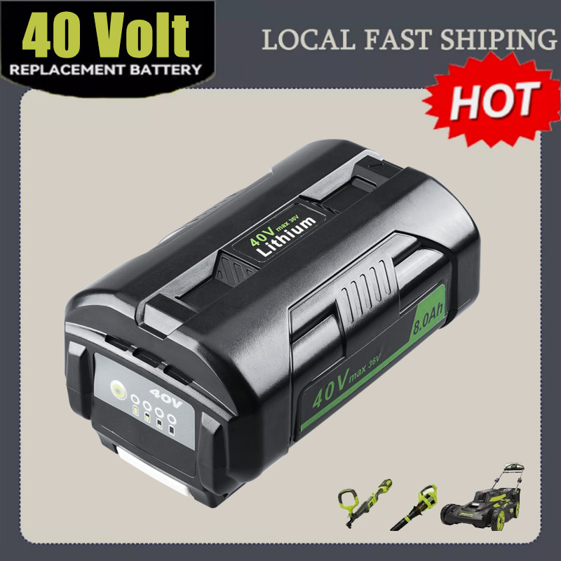 2PCS 8.0Ah 40V Battery For Ryobi 40Volt 8Ah High Capacity Lithium OP4050 OP40602
