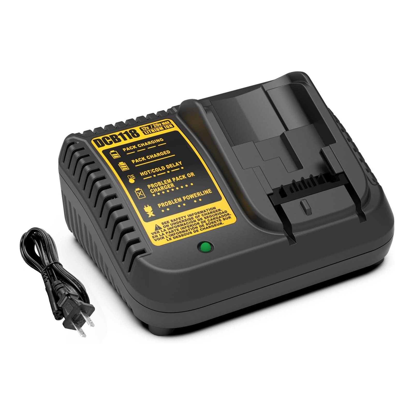 For DeWalt 3A Fast Charger 12V-20V MAX Lithium Battery DCB200 DCB201 DCB203