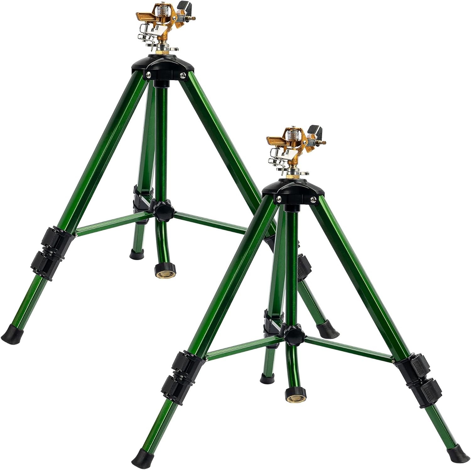 Brass Impact Sprinkler Set, 2 Pack Tripod Base