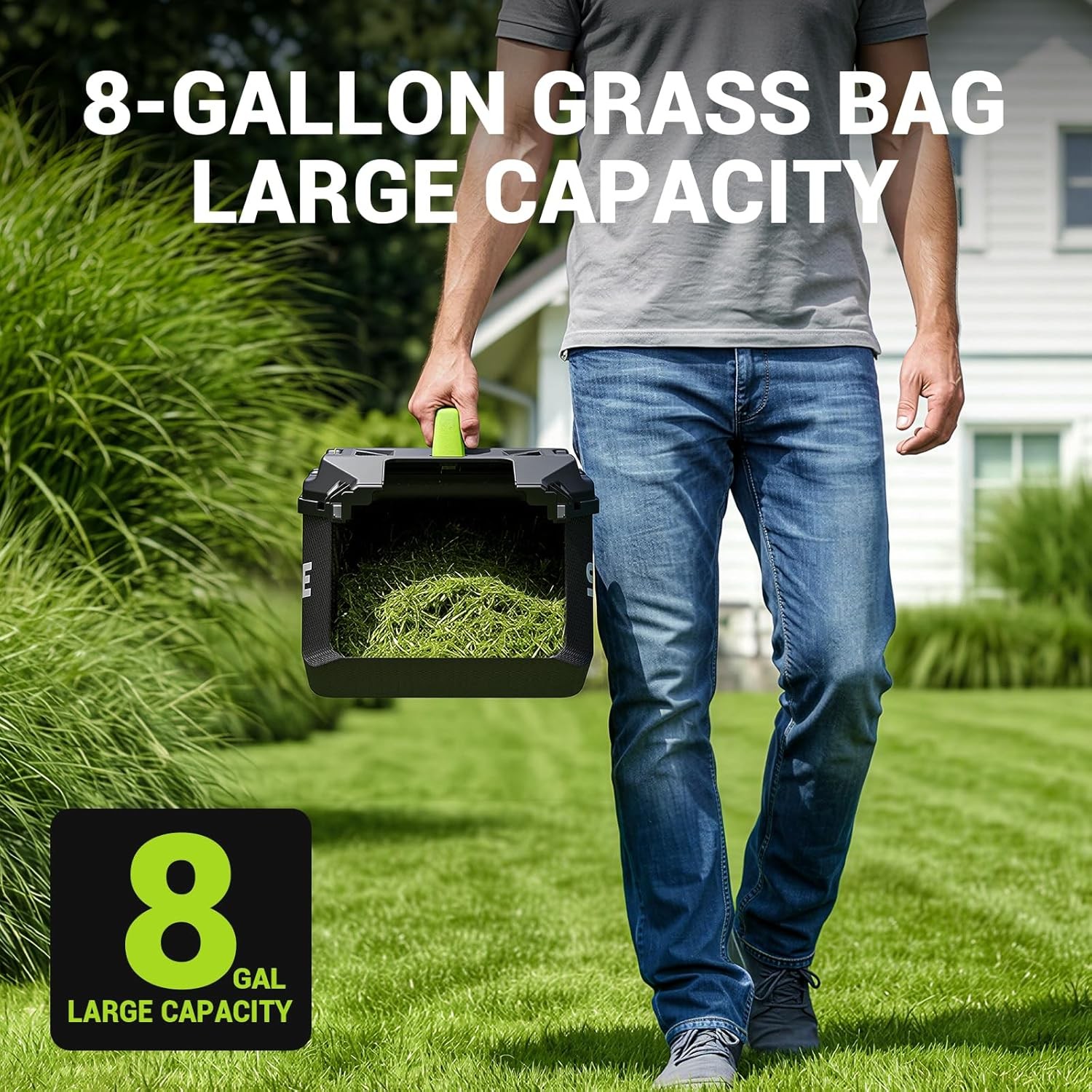 STEELITE 13″ Cordless Electric 21V Brushless Motor Lawn Mower with 4.0Ah Battery