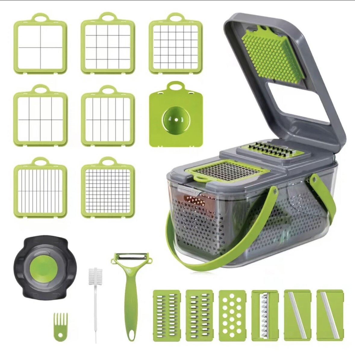 22 In 1 Vegetable Fruit Chopper and Slicer,Kitchen Food Cutter and Dicer/US
