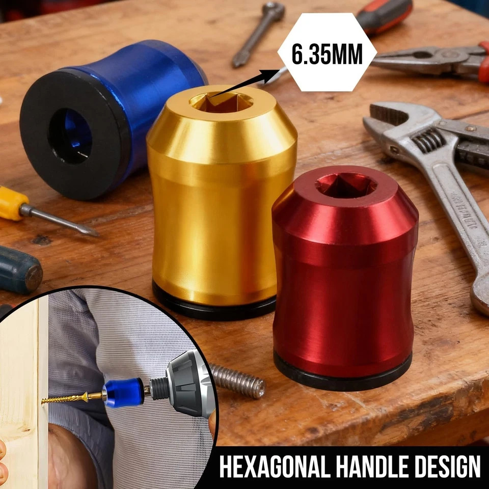 3Pcs Magnetic Screwdriver Head Ring Set for Drills Power Bits – DIY Repair Tool