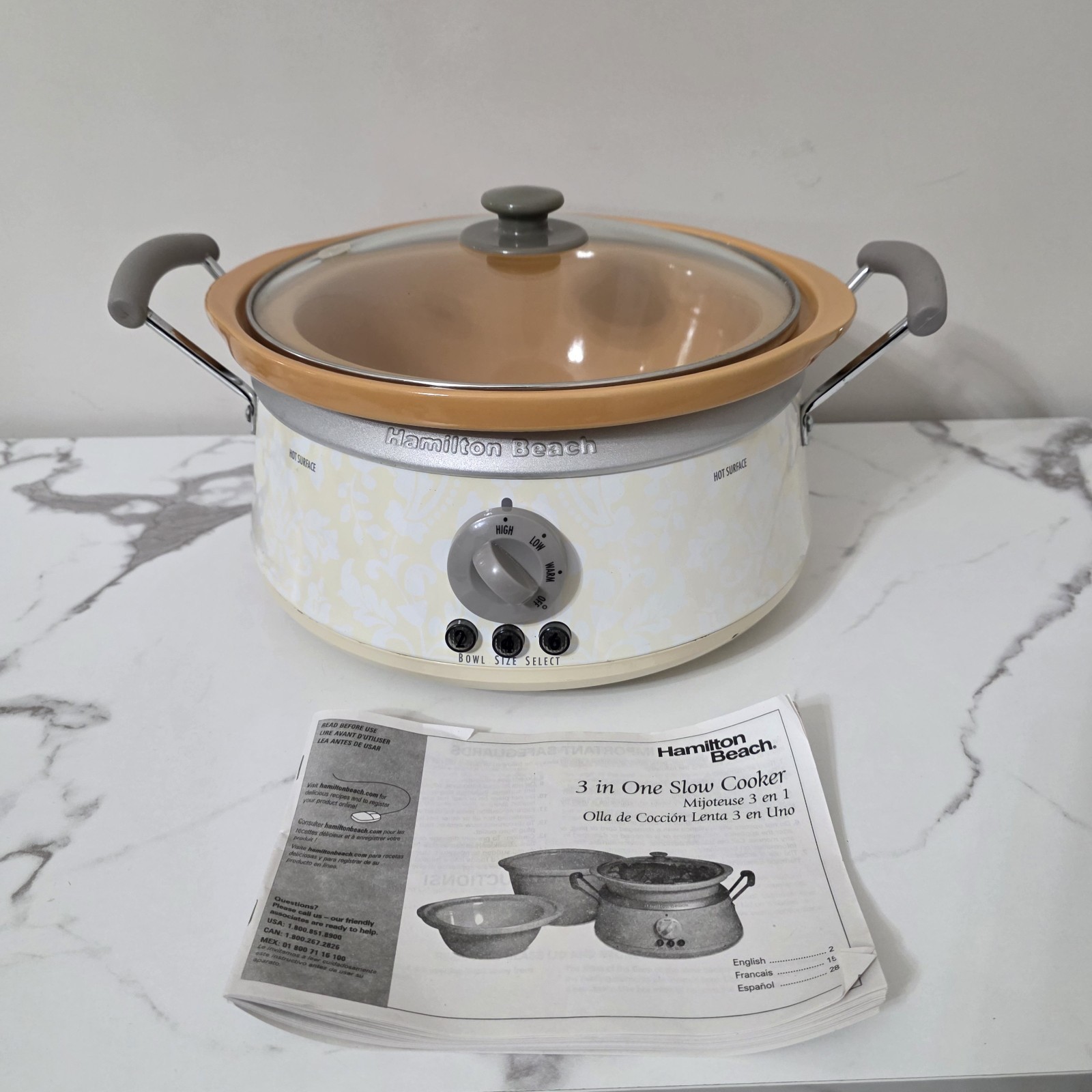 Hamilton Beach 3 In One Slow Cooker 2-Quart Stoneware Only