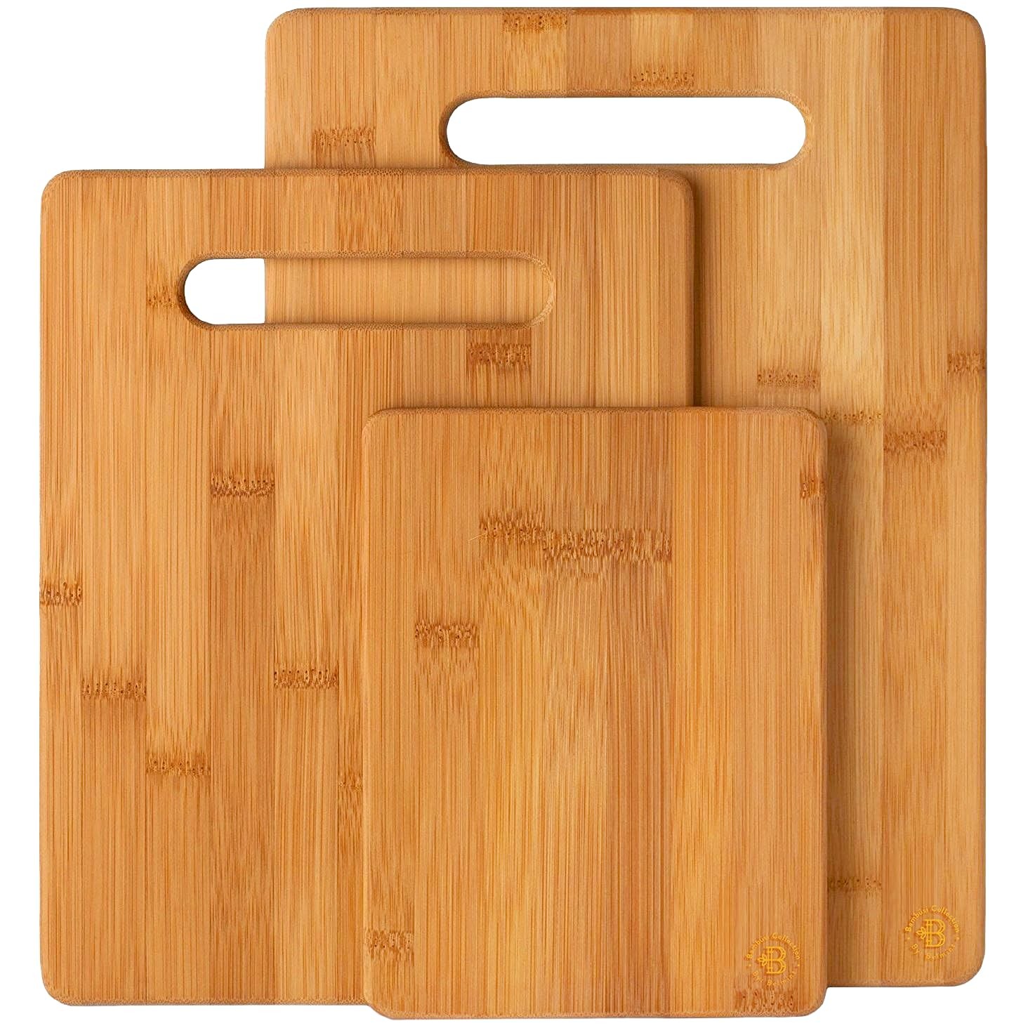 Bamboo Cutting Boards for Kitchen [Set of 3] Wood Cutting Board for Chopping Mea