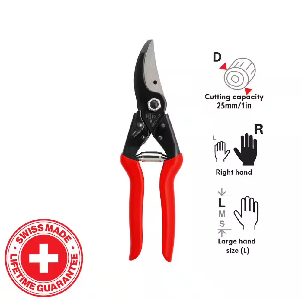 F5 8.9 In. Pruner All Steel Construction with 1 In. Cut Capacity, Contractor Gra