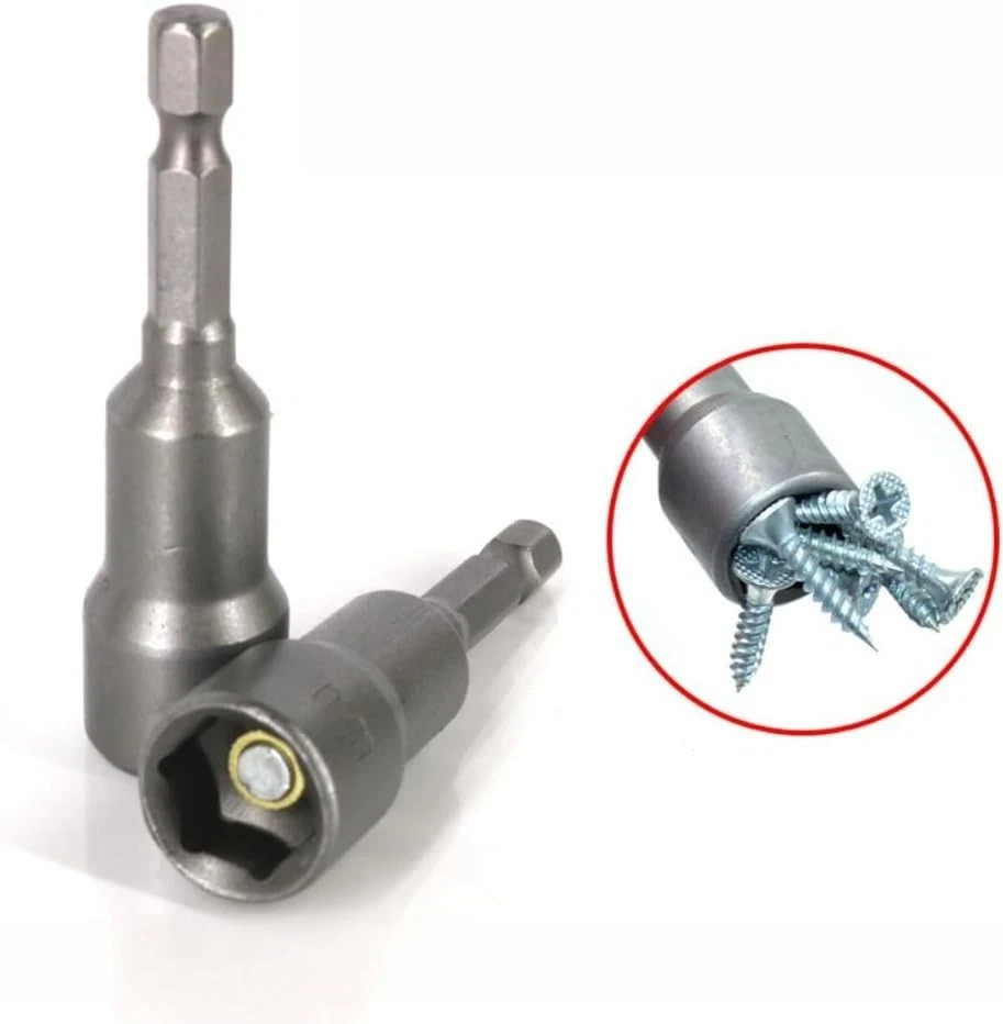 10 PCS 1/4″ Hex Shank Magnetic Power Nut Driver Bit Sets, 1/4 Inch Quick Change