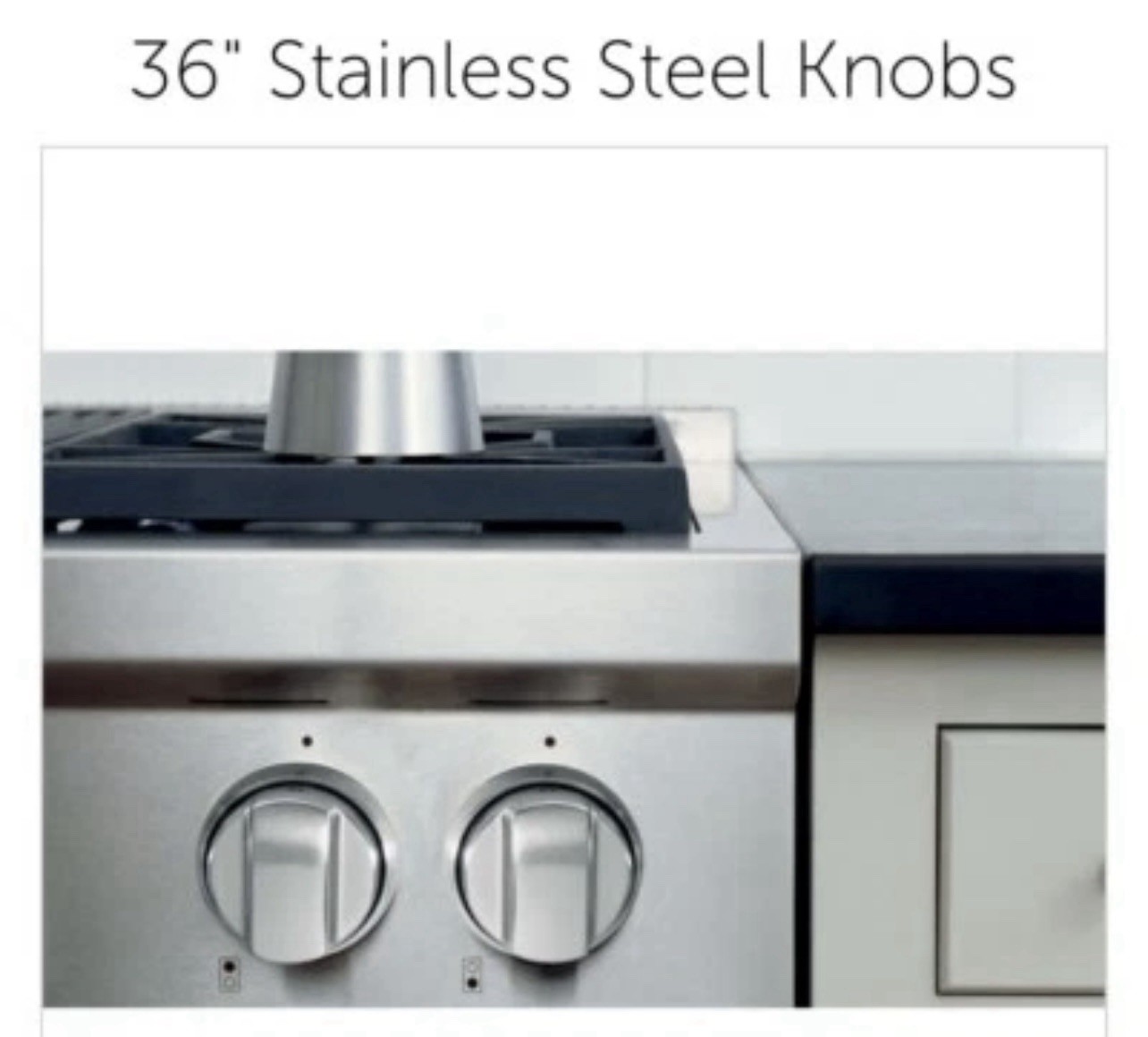 WOLF STAINLESS”plastic/metal”KNOB SET (7pc) FOR GR366 RANGES, C-pics & desc