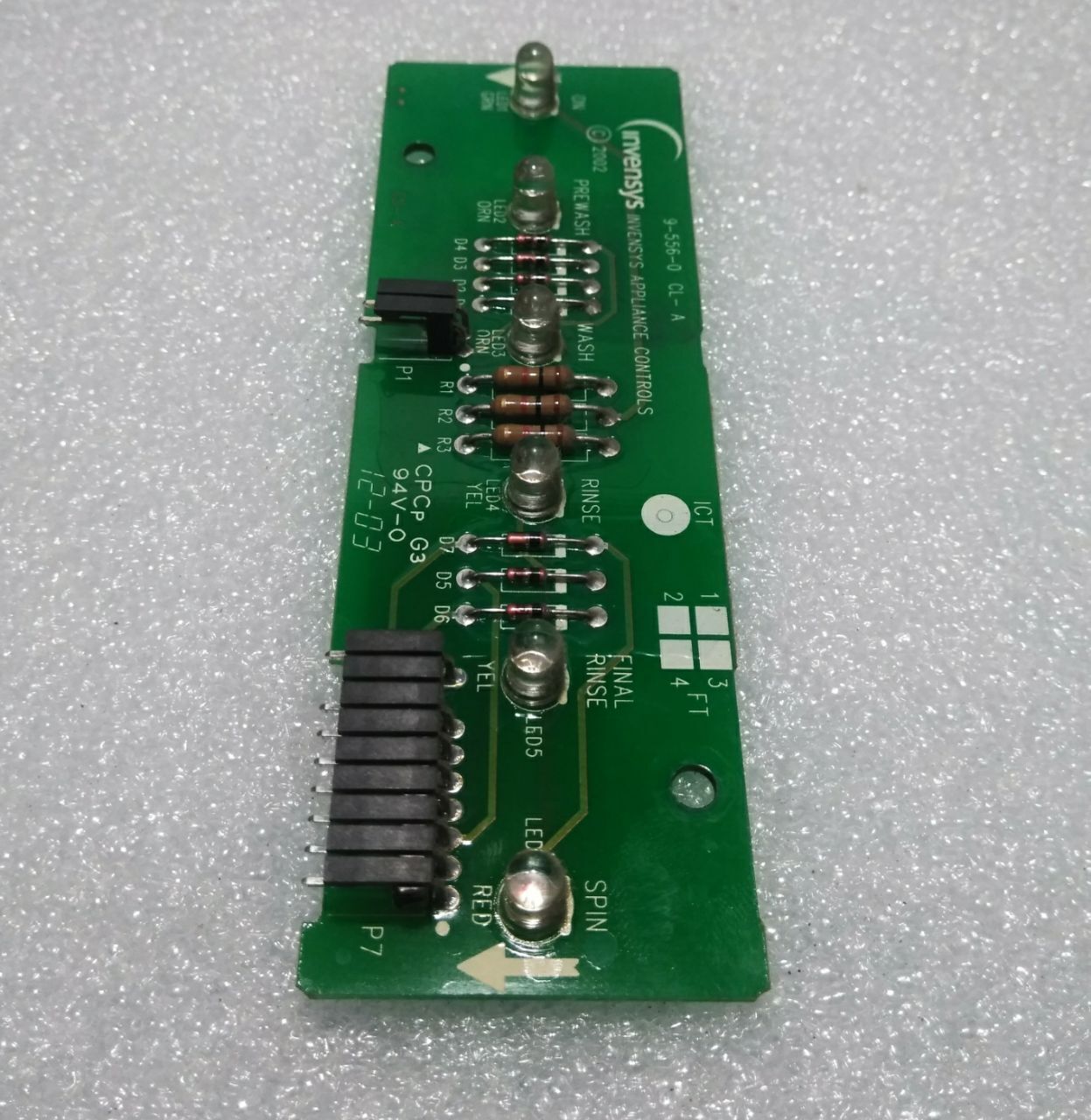 Washer Indicator Light Board for Dexter P/N: 9473-005-001 [USED]