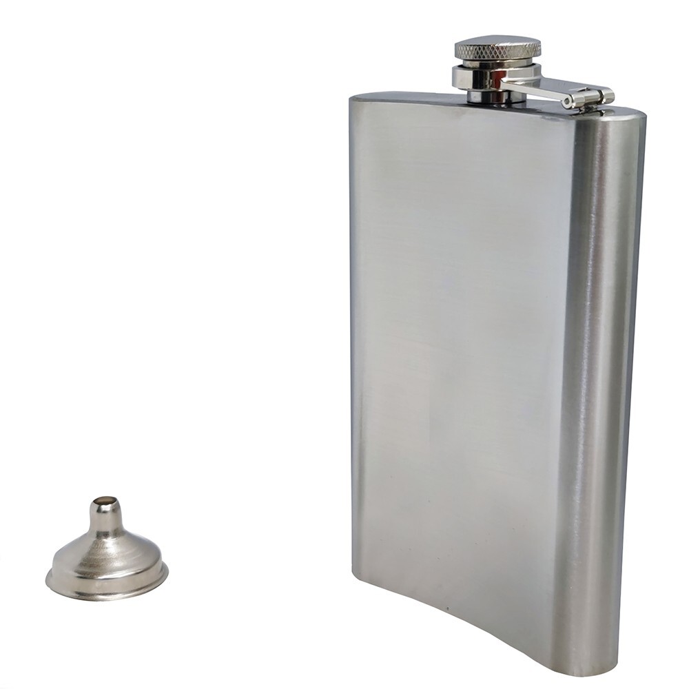 10 OZ Alcohol Pocket Flask Whiskey Stainless Flask w/ Portable Funnel 296ml