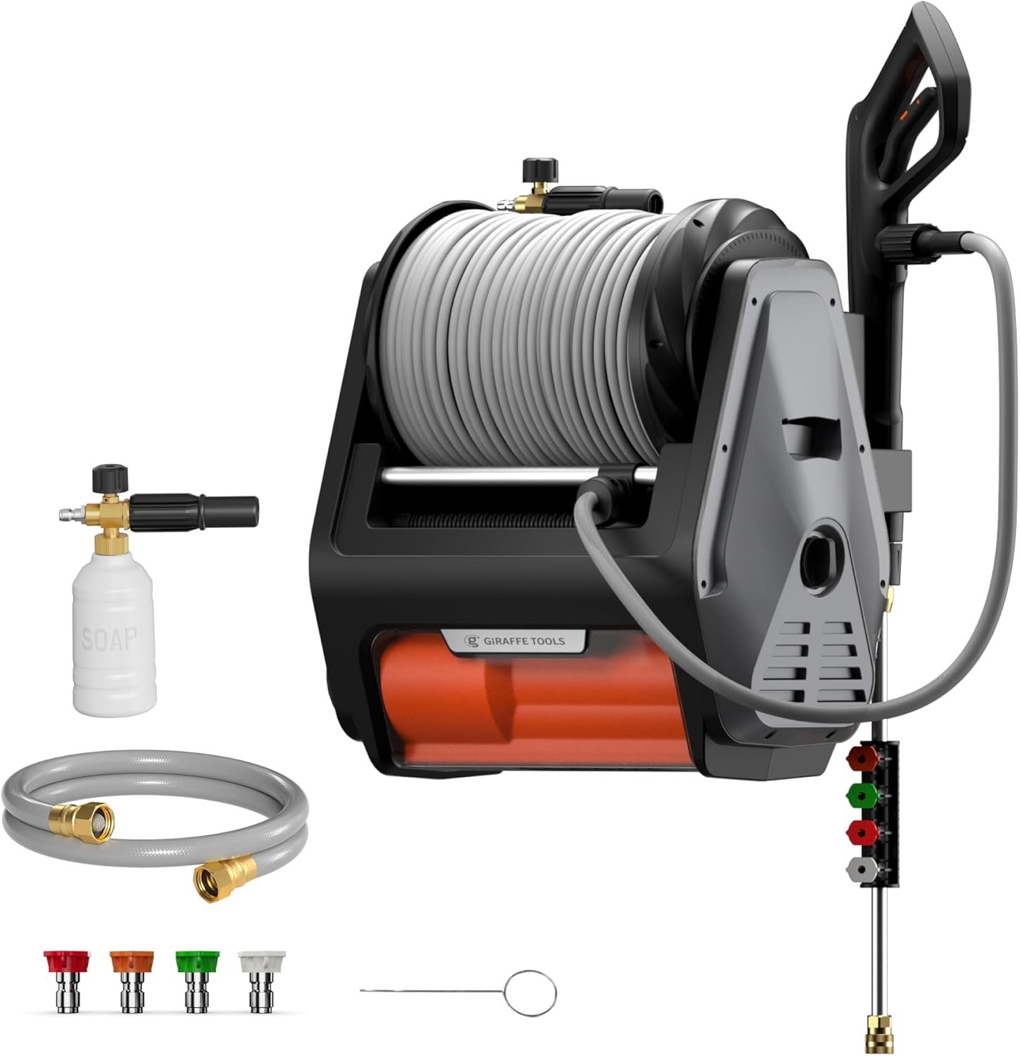 Giraffe Tools Grandfalls Pressure Power Washer Pro Max 3700PSI 1.6GPM Wall Mount