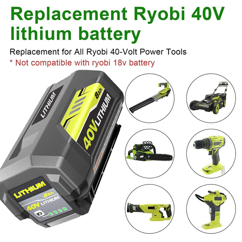 40 Battery/Charger For Ryobi 40 Volt Lithium OP4050 OP40602 High Capacity