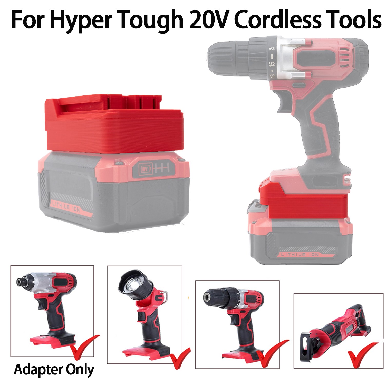 Battery Adapter For Hyper Tough 20V Tools To For Craftsman 20V Li-Ion Battery