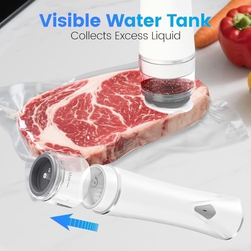 Preserve Compact Vacuum Sealer, Vacuum Sealer Machine + 30 Reusable Vacuum Bags