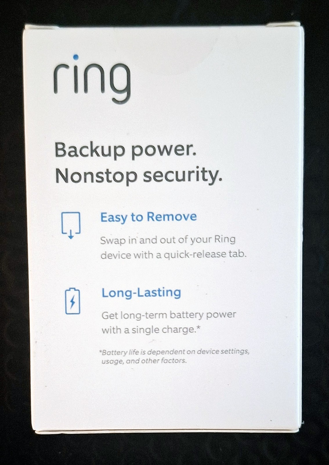 Ring Video Doorbell Quick Release Rechargeable Battery Pack *BRAND NEW*