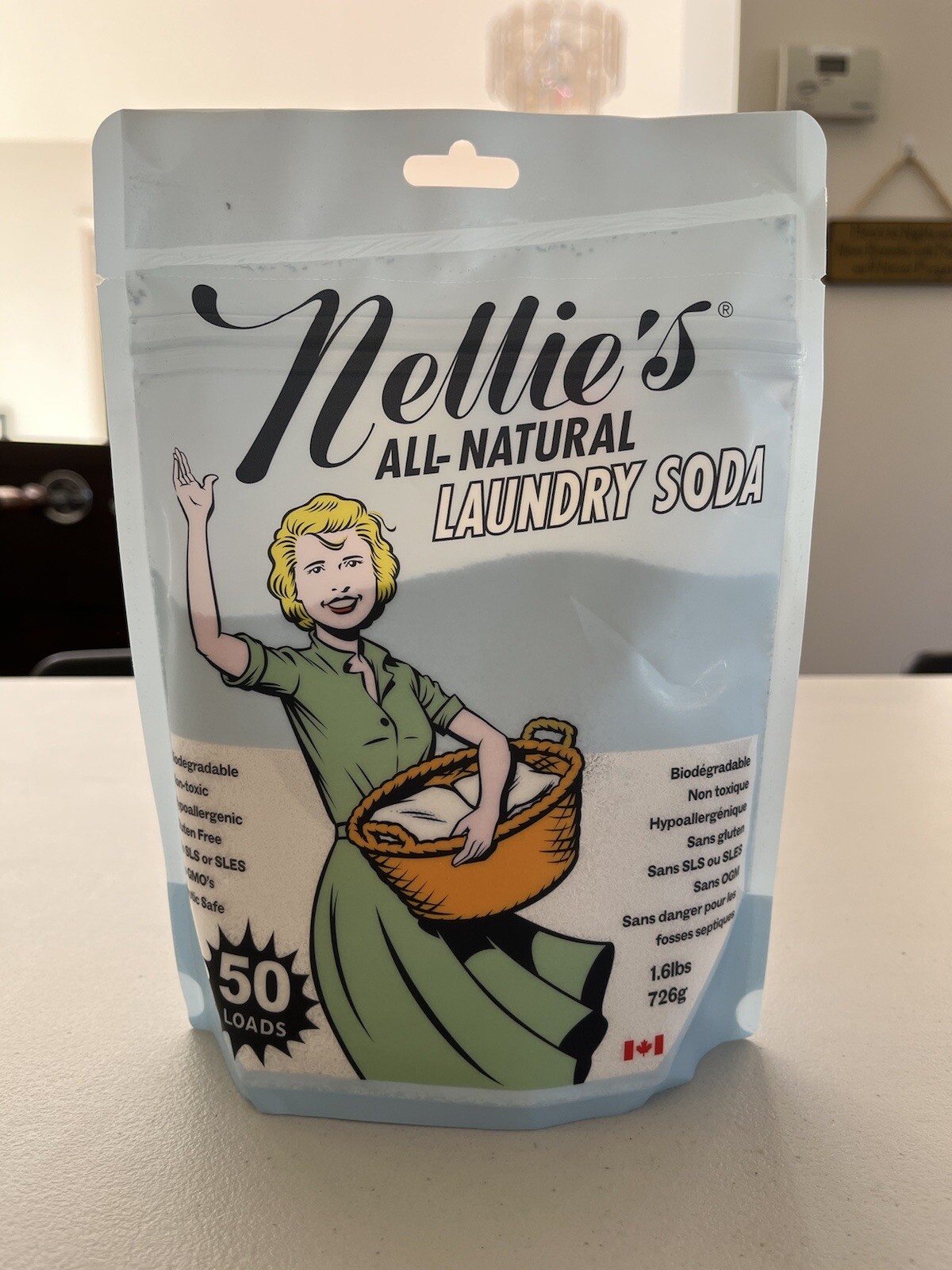 Nellie’s All Natural Laundry Soda 50 Loads 1.6 lbs Biodegradable Brand New
