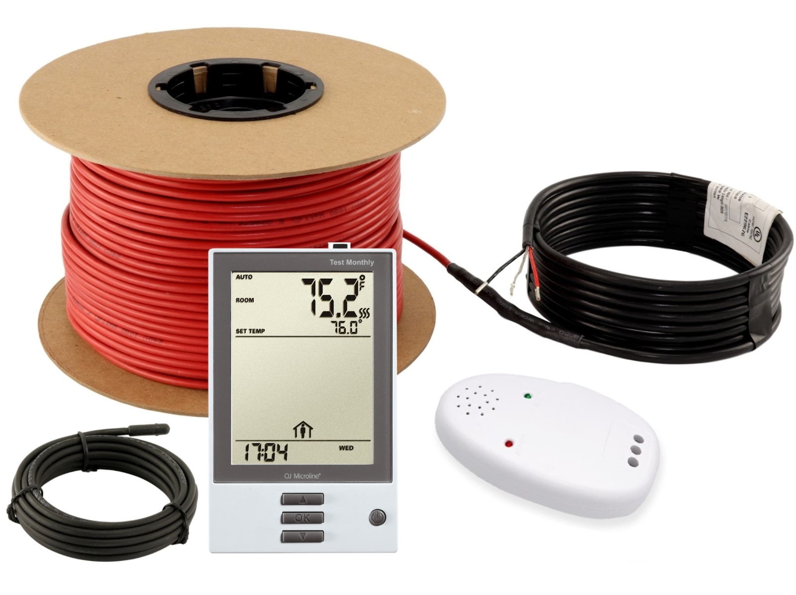 LuxHeat Cable Kit 240v (40-300sqft) Electric Radiant Floor Heating System Tile +