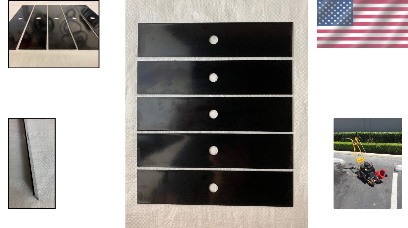 Mclane Edger Blade Set – 9″ x 2″ Heat Treated, 5 Blades for Precision Work