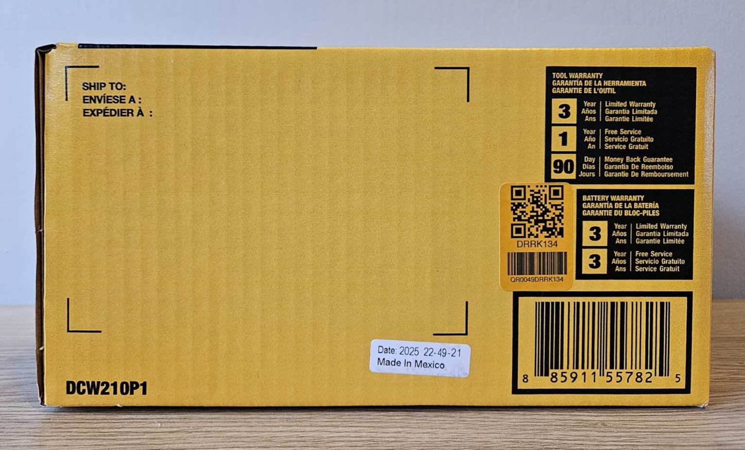 NEW DeWALT DCW210P1 20V 5″ Brushless Random Orbital Sander Kit with 5 AH Battery
