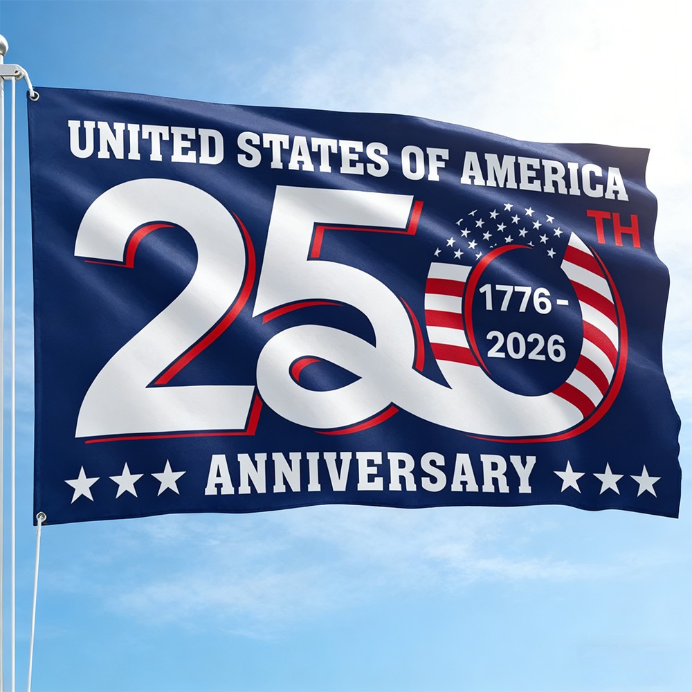 3x5Ft 1776-2026 250th Anniversary Flag USA 250 Years America 1-Side