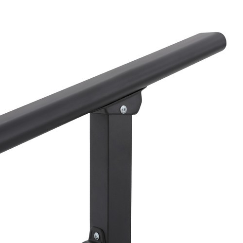 4 Steps Handrails 53x37in Stair Railing Carbon Steel Handrails W/ Safe Fences