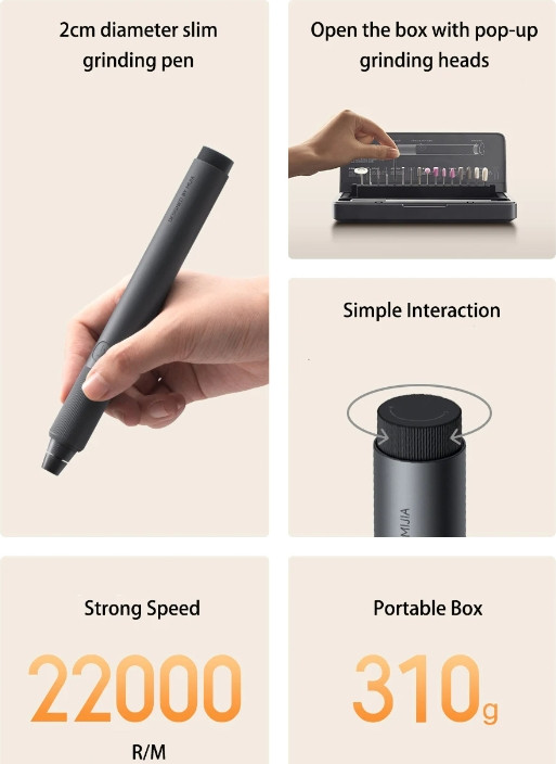 XIAOMI Electric Grinding Pen Grinder Rotary Drill Tool Wood Carving Polishing AU