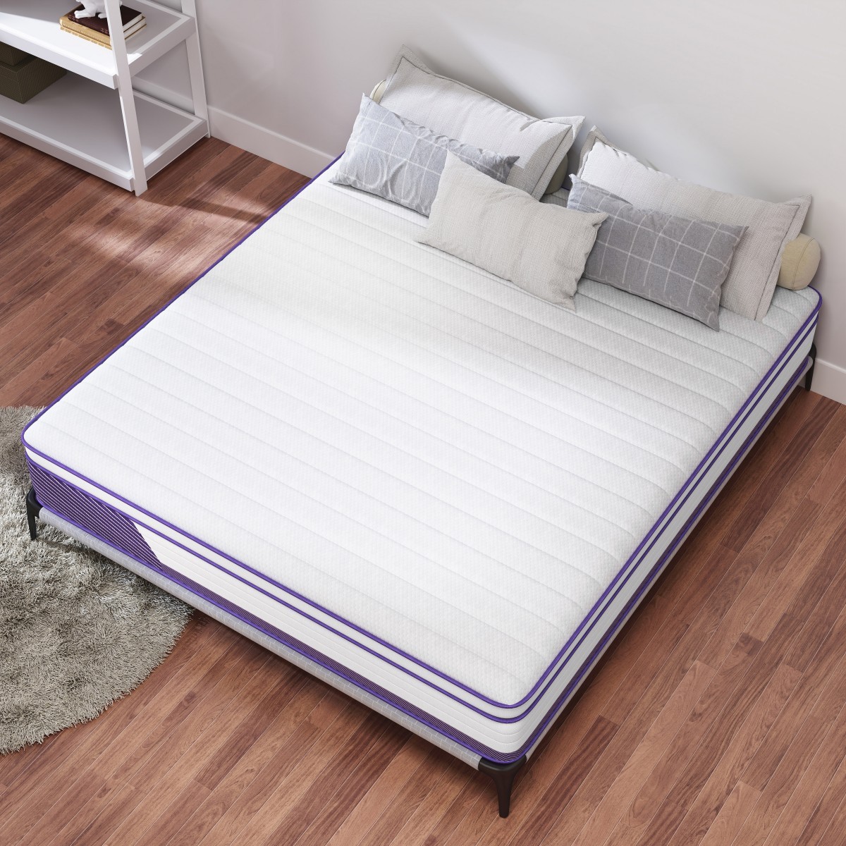 12″14″ Gel Memory Foam Spring Hybrid Queen Mattress Twin Full King Size In A Box