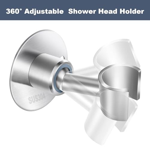 AivKey Shower Head Holder Drill Adjustable Handheld Brushed Finish 1.0 Count