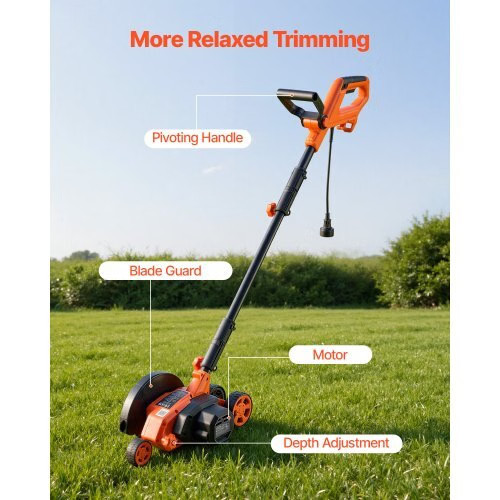 Lawn Edger, 8-inch Blade Length, 12 Amp Electric Edger Lawn Tool, 4000 RPM, with