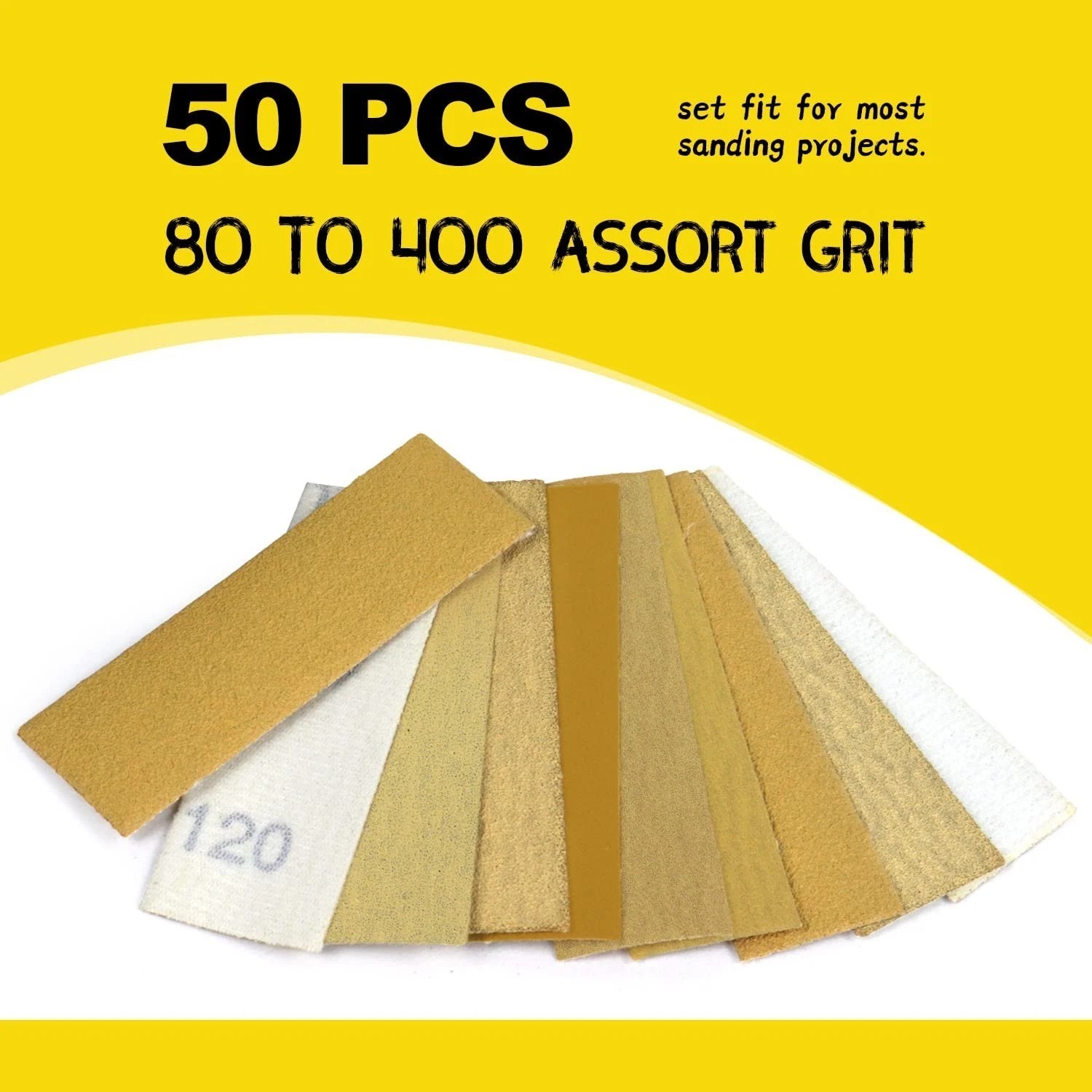 Ergonomic Electric Mini Sander and Sandpaper Set – 5 Grit Options Included