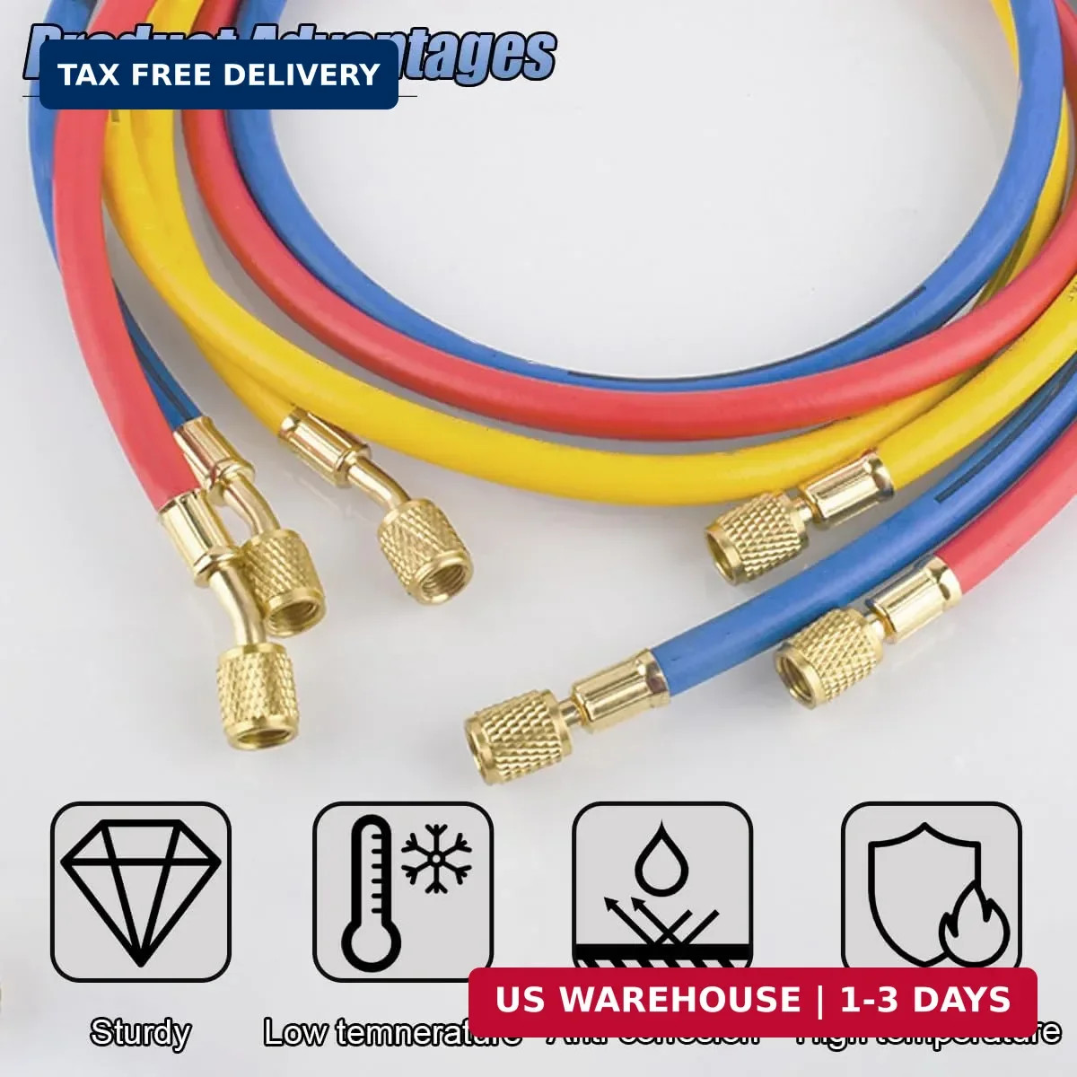 ZIMISI Car R410A Straight & Angled Adapter, Mini Split Adapter (2PCS) | Car HVAC